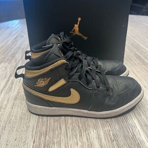 Nike Air Jordan MVP Black and Gold Sneakers